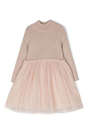 Beige wool blend dress DONSJE KIDS | 4043900DJB77